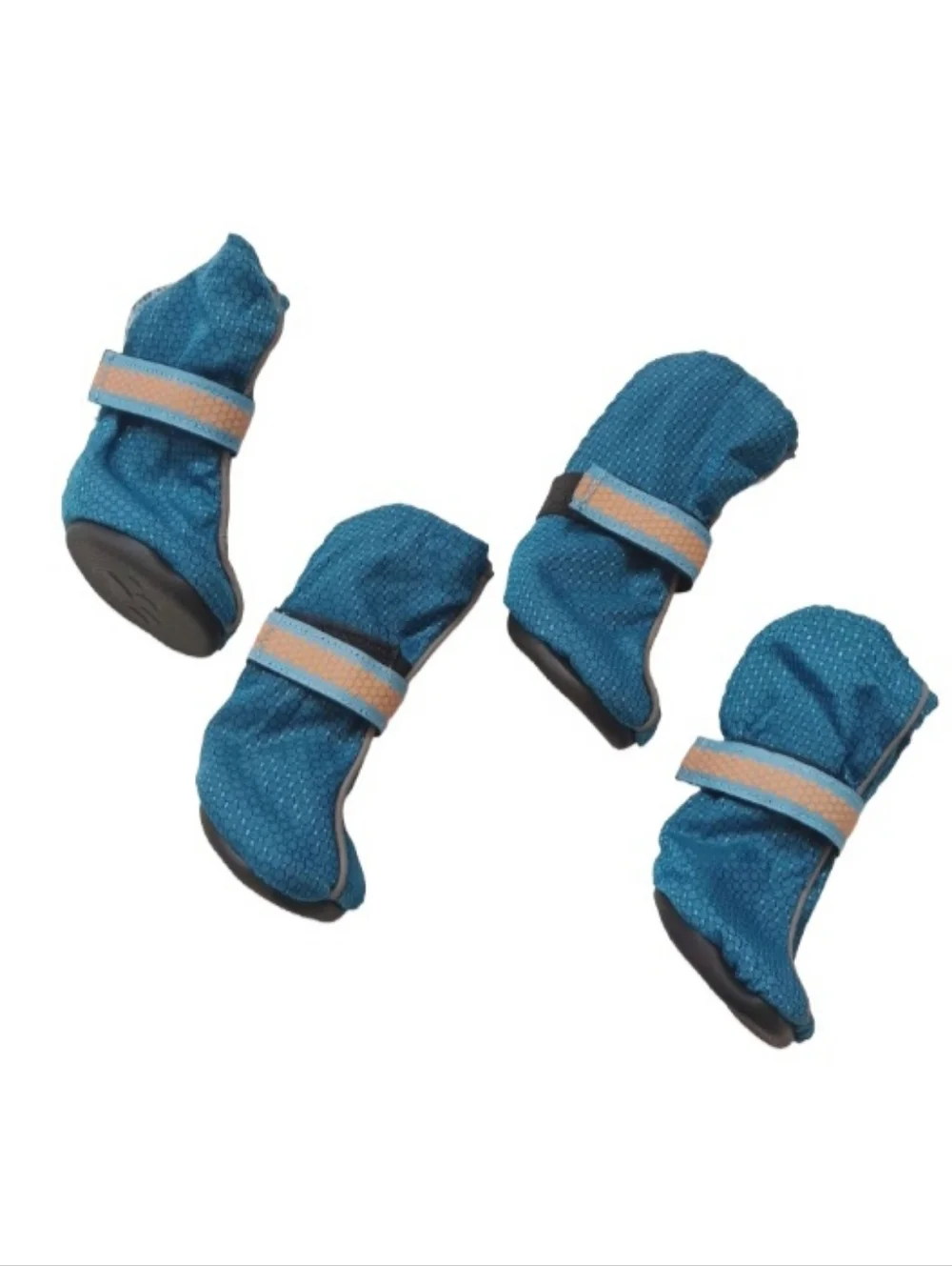 Top Paw Blue Reflective Dog Booties with Faux-Fur Lining
